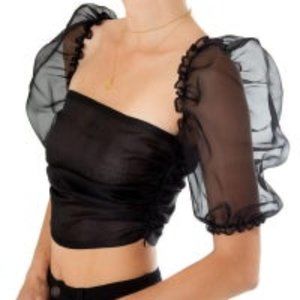 Are You Am I Linnea puff sleeve top